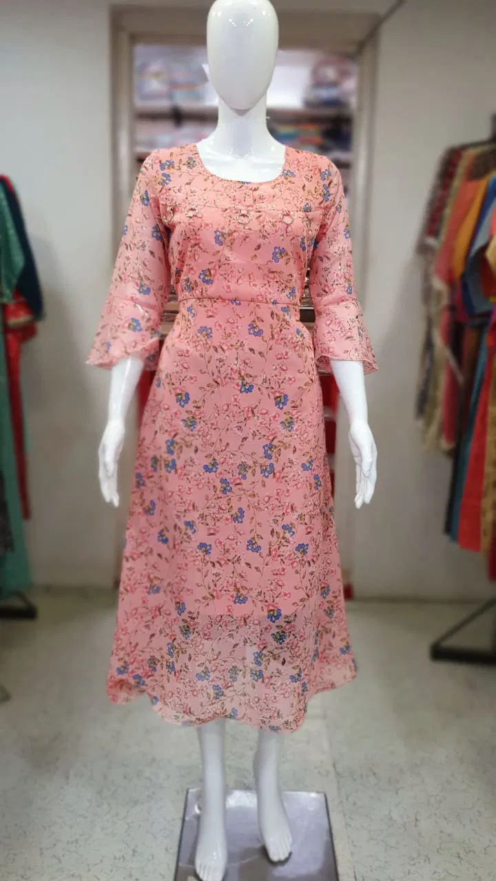 Ff 1067 Latest Regular Wear Georgette Anarkali Kurti Collection